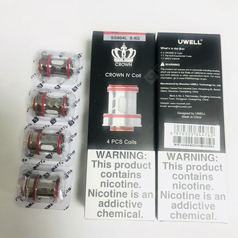 Uwell Crown 4 Coil Head Dual SS904L 0.2ohm 0.4ohm Replacement Atomizer Core