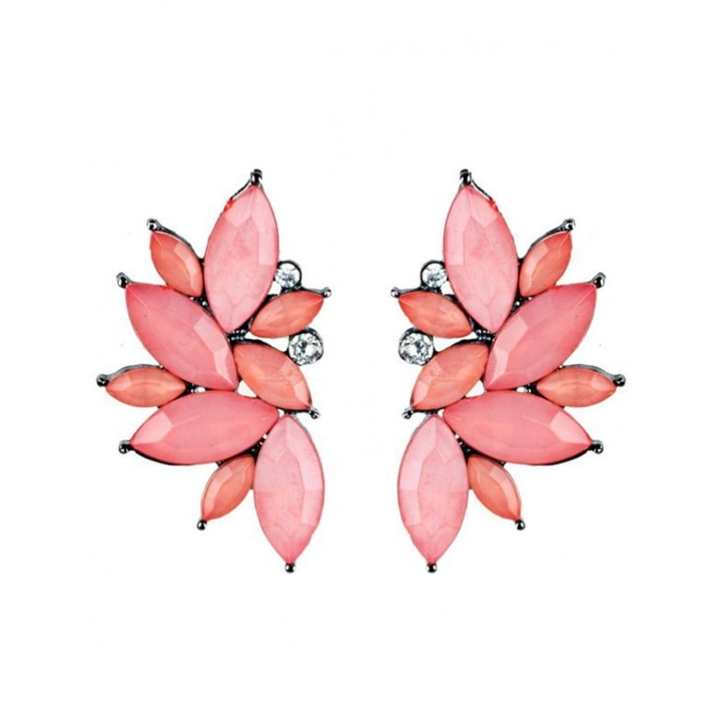 Statement Rhinestone Faux Crystal Earrings
