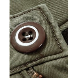 Zipper Fly Plus Size Pockets Flocking Cargo Pants