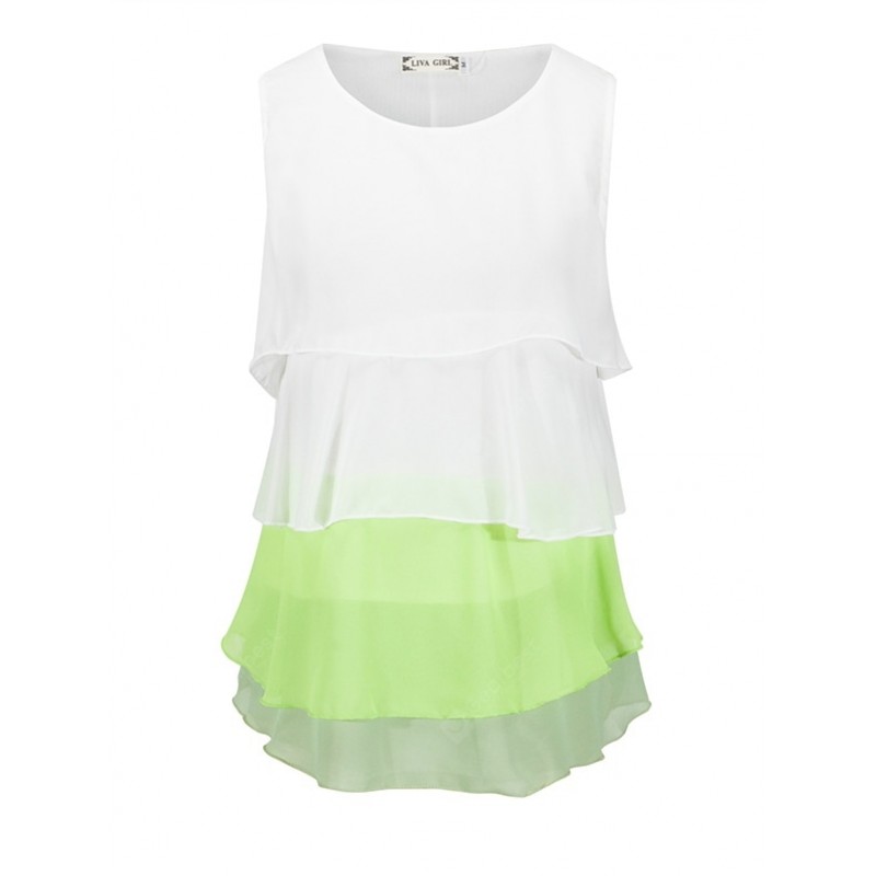 Women Leisure Vest Stitching Sleeveless