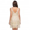 Women's Sexy Strap Embroidery Floral Party Club Sleeveless Dress