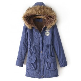 Winter Thick Coat Large Size Hooded Long Cotton Clothing Suede Lamb Hair Parkas for Women