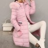 Waterproof Hoodies Long Winter Woman Dows Jacket Pink Fur Coat