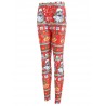 Plus Size Christmas Santa Claus Bell Print Leggings