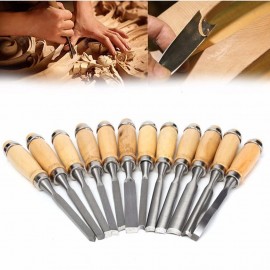 Wood Carving Knife Chisel Set 12 Pcs Sharp Woodworking Tools with Carrying Case Great for Beginners