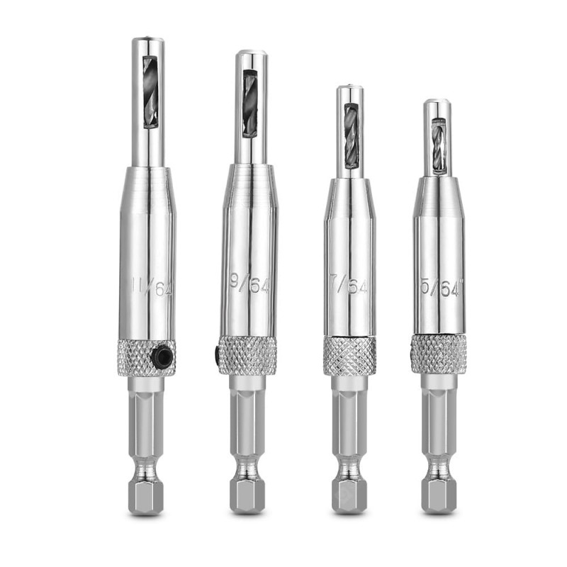 Self Centering Hinge Tapper Core Drill Bit Hole Puncher 4pcs