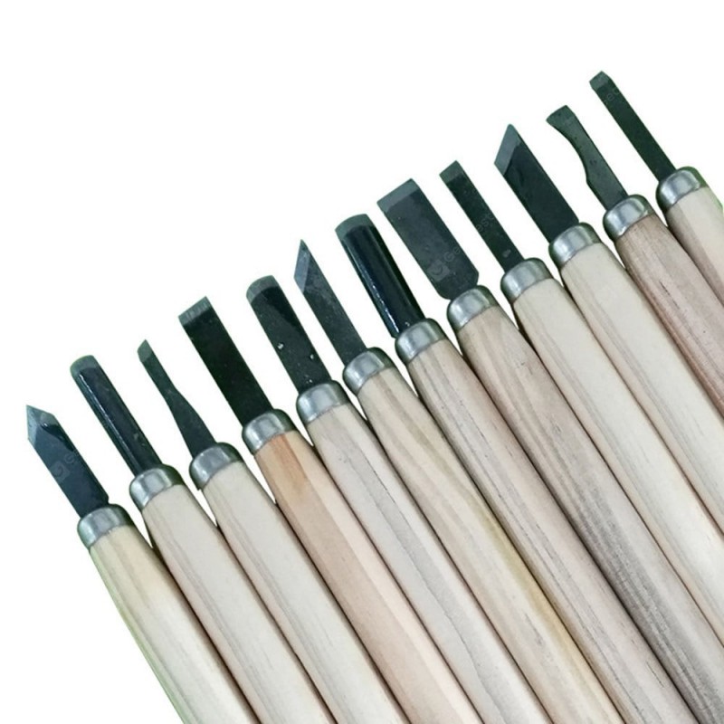 Wood Handle Carving Knife Set