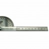 Ruler Protractor Stainless Steel Straighted Ruler and 180 Degree Carpenter 10CM Measuring Angle Meter