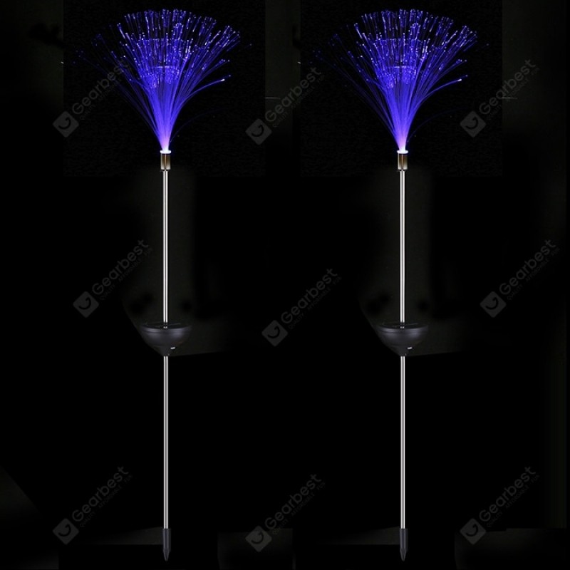 Optical Fiber Color Change LED Solar Light 2pcs