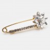 Sparkly Rhinestone Faux Crystal Flower Brooch