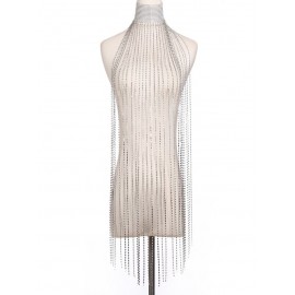 Rhinestone Fringed Chain Body Jewelry