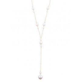 Vintage Pendant Faux Pearl Alloy Necklace