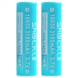 ShockLi IMR 18650 3100mAh Rechargeable Battery 2PCS