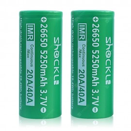 ShockLi IMR 26650 5250mAh Rechargeable Battery 2pcs