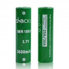 ShockLi IMR 18650 3600mAh Rechargeable Battery 2PCS