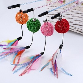 Pet Exercising Stick Interactive Toy Cat Teaser with Ball 1pc