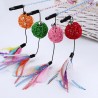Pet Exercising Stick Interactive Toy Cat Teaser with Ball 1pc