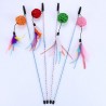 Pet Exercising Stick Interactive Toy Cat Teaser with Ball 1pc