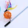 Pet Exercising Stick Interactive Toy Cat Teaser with Ball 1pc
