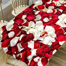 Valentine's Day Petals Print Waterproof Table Cloth