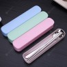 Portable Tableware Stainless Steel Cutlery Two Sets Of Chopsticks Spoon Set Travel Korean Tableware