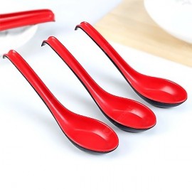 Practical Restaurant Spicy Hot Melamine Two-color Soup Spoon