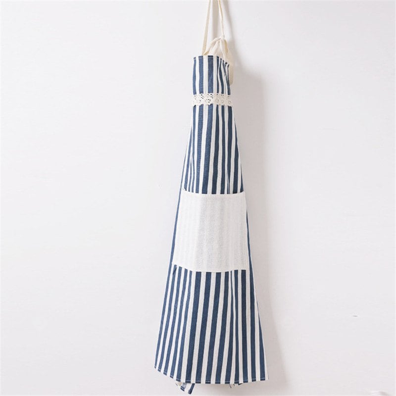 Stripe Pattern Cotton Apron