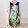 Unicorn Castle Print Waterproof Cooking Apron