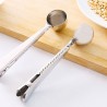 Stainless Steel Coffee Ice Cream Spoon with Clip