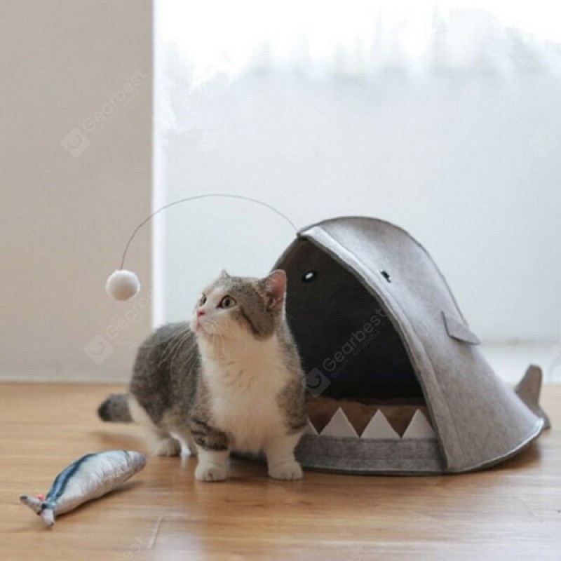 Removable Soft Shark Shape Pet Bed