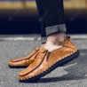 Leisure Lightweight Slip-on Men Leather Casual Shoes