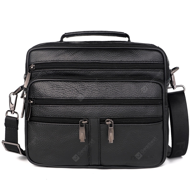 Fonmor Big Tote Bag for Men Business Causal Genuine Leather Briefcase Travel