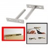 Free Shipping 4pcs 10mm x 102mm Metal Hidden Concealed Invisible Shelf Support - 4inchHardened - Low Profile Blind Mounts for wall Shelving Bracket