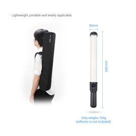 Godox LC500 Handheld LED Ice Light Video Photography Light Stick Bi-color Temperature Adjustable Brightness Built-in Rechargable Battery with Carrying Bag