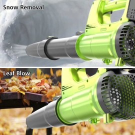 Cordless Leaf Blower with 21V Battery Charger Variable Speed Lightweight for Lawn Care Snow Blowing and Cleaning Debris and Dust US Plug