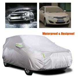 Car Cover Full Covers with Reflective Strip Sunscreen Protection Dustproof UV Scratch-Resistant for 4X4/SUV Business Car