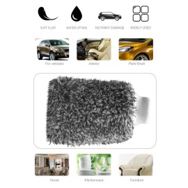 Ultra Portable Microfiber Multifunctional Car Wash Mitt Anti Scratch Wash Glove