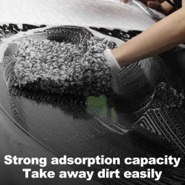 Ultra Portable Microfiber Multifunctional Car Wash Mitt Anti Scratch Wash Glove