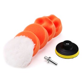 7PCS 4in Car Foam Polishing Pads Kit Drill Buffing Sponge Pads for Car Buffing Polishing Sanding Waxing