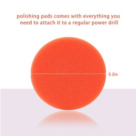 7PCS 4in Car Foam Polishing Pads Kit Drill Buffing Sponge Pads for Car Buffing Polishing Sanding Waxing