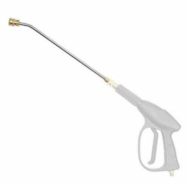 High Pressure Power Washer Wand 15 Inch Stainless Steel 30 Degrees Curved Rod Angled Extension Wand