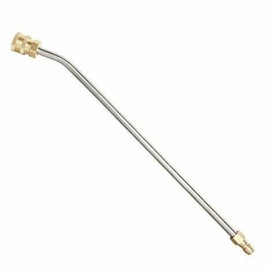 High Pressure Power Washer Wand 15 Inch Stainless Steel 30 Degrees Curved Rod Angled Extension Wand