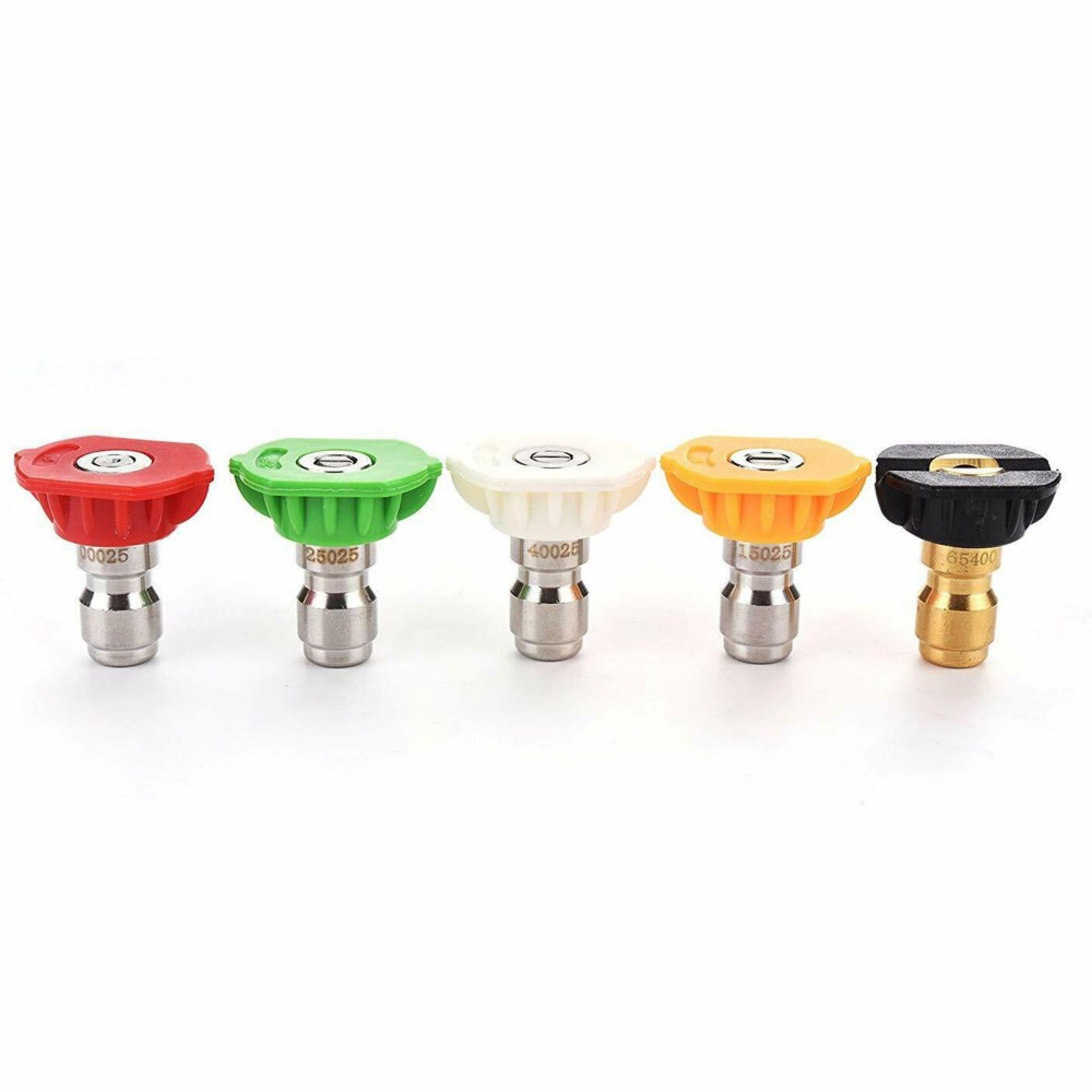 5Pcs Nozzle Tips 1/4'' Quick Connect High Pressure Power Washer Spray Nozzle Kit