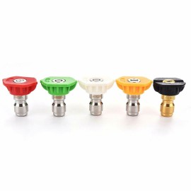 5Pcs Nozzle Tips 1/4'' Quick Connect High Pressure Power Washer Spray Nozzle Kit