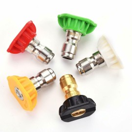5Pcs Nozzle Tips 1/4'' Quick Connect High Pressure Power Washer Spray Nozzle Kit