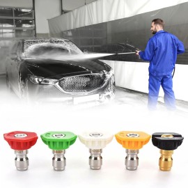 5Pcs Nozzle Tips 1/4'' Quick Connect High Pressure Power Washer Spray Nozzle Kit