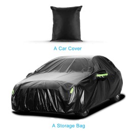 Car Cover Full Sedan Covers with Reflective Strip Sunscreen Protection Dustproof&Waterproof UV Scratch-Resistant Universal L