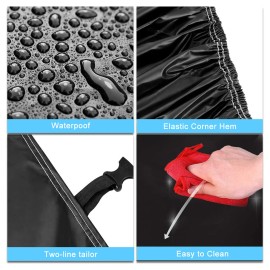 Car Cover Full Sedan Covers with Reflective Strip Sunscreen Protection Dustproof&Waterproof UV Scratch-Resistant Universal L