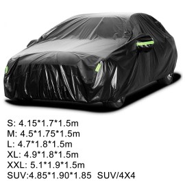 Car Cover Full Sedan Covers with Reflective Strip Sunscreen Protection Dustproof&Waterproof UV Scratch-Resistant Universal L