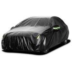 Car Cover Full Sedan Covers with Reflective Strip Sunscreen Protection Dustproof&Waterproof UV Scratch-Resistant Universal L